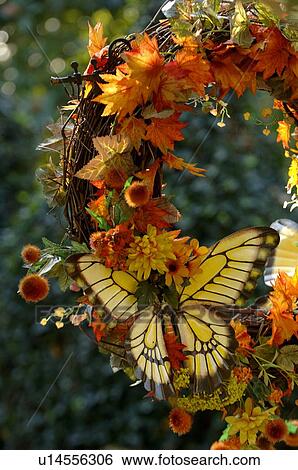 Stock Photograph - A hand-made wreath. Fotosearch