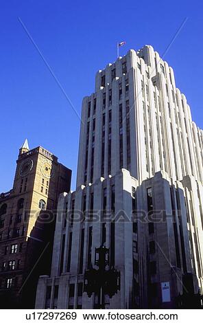 Stock Photo - A tall downtown building. Fotosearch