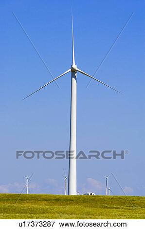 Stock Photo - A windmill farm. Fotosearch