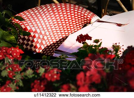 Stock Image - An outdoor cafe table. Fotosearch
