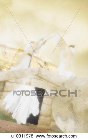 Stock Photo - Angels at the tomb. Fotosearch
