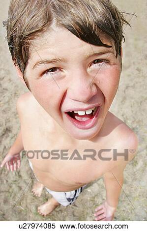 Stock Photography - Closeup of a child's face. Fotosearch