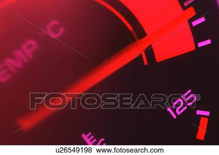 Closeup of a temperature gauge View Large Photo Image Stock Photo - Closeup of a temperature gauge. Fotosearch