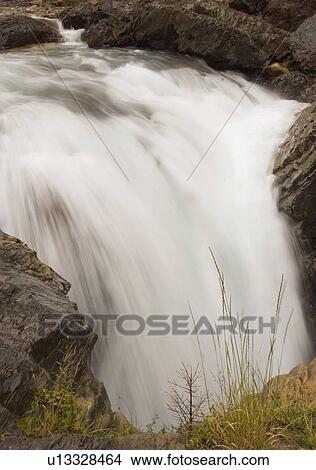 Picture - Closeup of a waterfall. Fotosearch