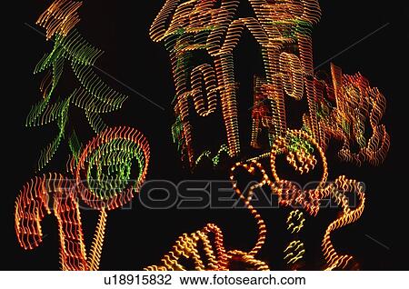 Stock Image - Closeup of Christmas lights. Fotosearch