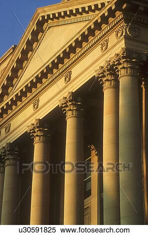 Stock Photography - Columns and fascia, Alberta Legislature, Edmonton, Canada. Fotosearch