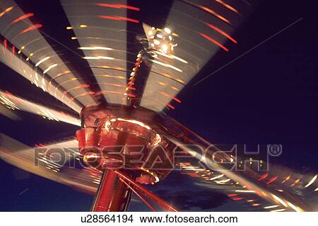 Fairground Ride at Night United Kingdom View Large Photo Image Picture - Fairground Ride at Night United Kingdom . Fotosearch