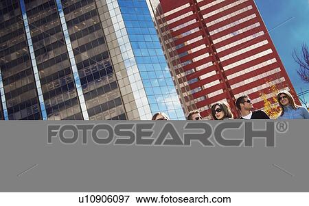 Stock Photo - Group of young adults downtown. Fotosearch