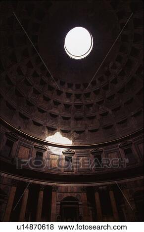 Interior of Pantheon Dome View Large Photo Image Stock Photo - Interior of Pantheon Dome. Fotosearch