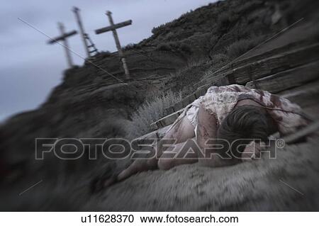 Stock Image - Jesus and the crucifixion. Fotosearch