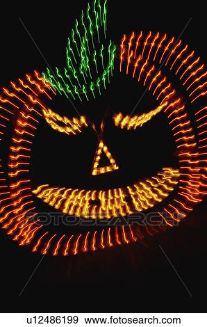 Neon light pumpkin View Large Photo Image Stock Photo - Neon light pumpkin. Fotosearch
