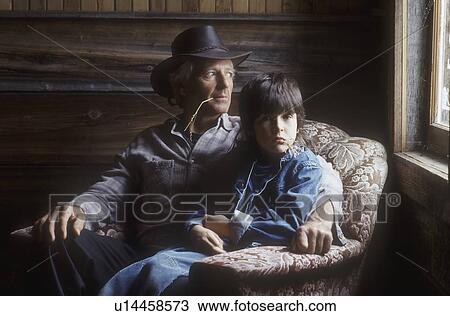 Stock Image - Portrait of man and boy. Fotosearch
