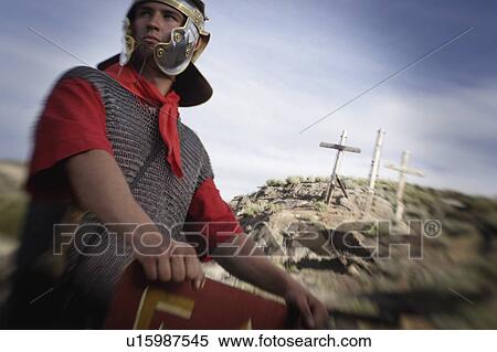 Stock Photography - Roman guard at Golgotha. Fotosearch