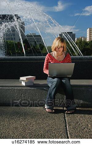 Student on lap top computer View Large Photo Image Stock Photography - Student on lap top computer. Fotosearch