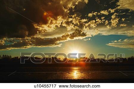 Sunset over the lake View Large Photo Image Stock Photo - Sunset over the lake. Fotosearch
