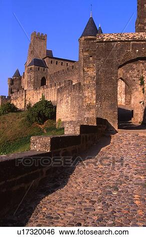 Stock Photograph - Walled City of Carcassonne. Fotosearch