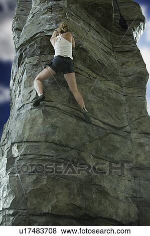 Woman mountain climber View Large Photo Image Stock Photo - Woman mountain climber. Fotosearch