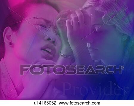 Stock Image - Women praying. Fotosearch