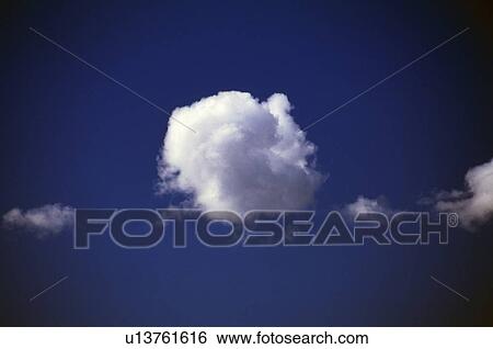 Cloud in vivid blue sky View Large Photo Image Stock Photograph - Cloud in vivid blue sky. Fotosearch