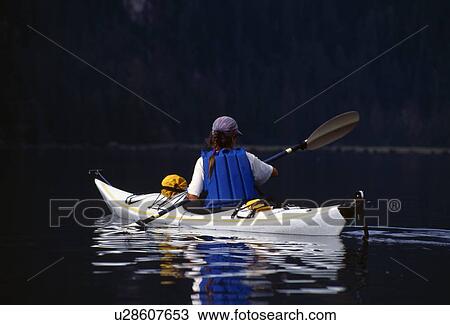 Kayaker and reflection. View Large Photo Image Stock Image - Kayaker and reflection.. Fotosearch
