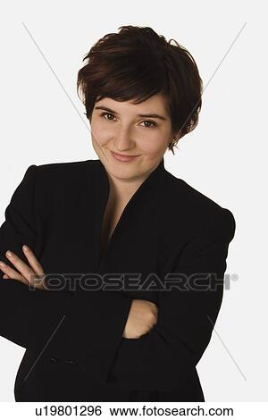 Stock Photograph - Portrait of confident businesswoman. Fotosearch
