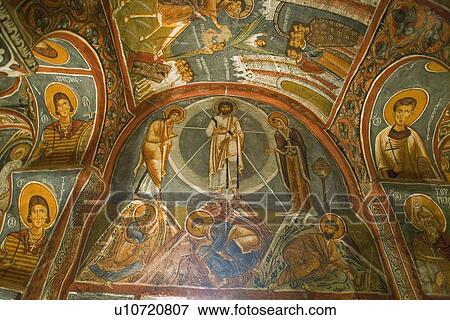 Religious ceiling paintings at Goreme Open Air Museum, Cappadocia, Turkey View Large Photo Image Stock Photo - Religious ceiling paintings at Goreme Open Air Museum, Cappadocia, Turkey. Fotosearch