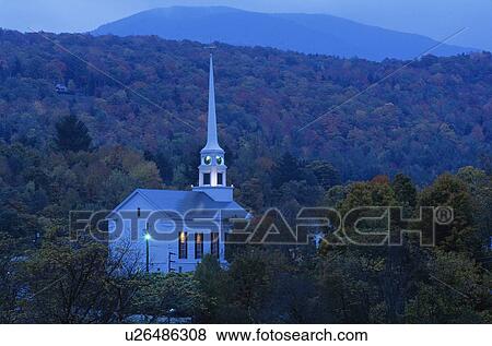 Scenic church at night View Large Photo Image Stock Photo - Scenic church at night. Fotosearch