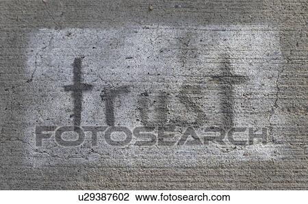 Trust on concrete View Large Photo Image Stock Image - Trust on concrete. Fotosearch