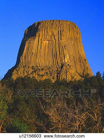 Volcanic core, Devils Tower National Monument View Large Photo Image Stock Image - Volcanic core, Devils Tower National Monument. Fotosearch