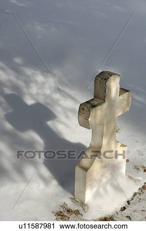 White cross tombstone View Large Photo Image Stock Image - White cross tombstone. Fotosearch