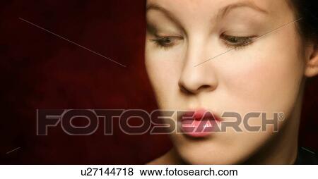 Woman looking down disgusted View Large Photo Image Stock Photo - Woman looking down disgusted. Fotosearch