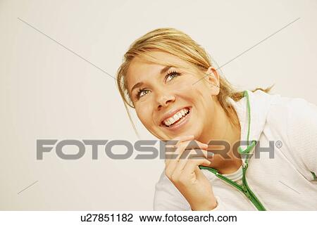 Stock Image - A beautiful woman. Fotosearch