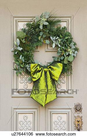 Stock Photograph - A Christmas wreath. Fotosearch