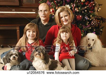A family Christmas portrait View Large Photo Image Stock Photograph - A family Christmas portrait. Fotosearch