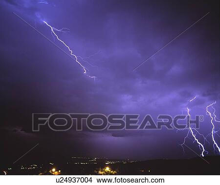 Picture - An electrical storm. Fotosearch