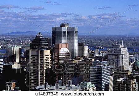 Downtown Montreal View Large Photo Image Stock Photo - Downtown Montreal. Fotosearch