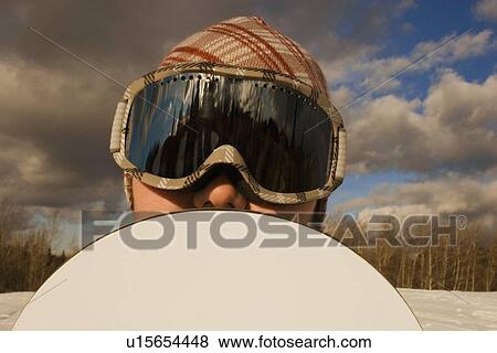 Face of a snowboarder View Large Photo Image Stock Photo - Face of a snowboarder. Fotosearch