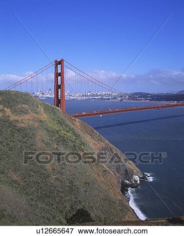 Golden Gate Bridge view View Large Photo Image Stock Photo - Golden Gate Bridge view. Fotosearch