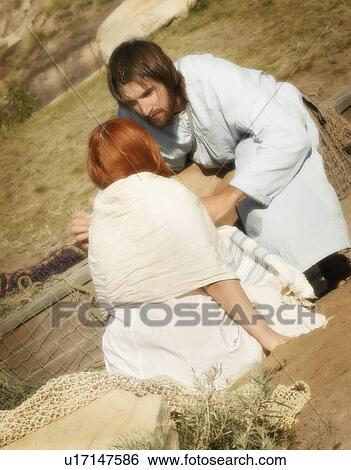 Jesus speaks to a woman View Large Photo Image Stock Photograph - Jesus speaks to a woman. Fotosearch