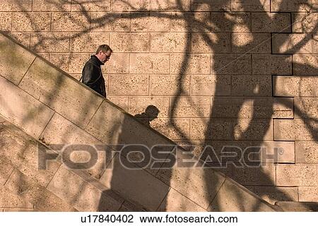 Stock Image - Man walking. Fotosearch