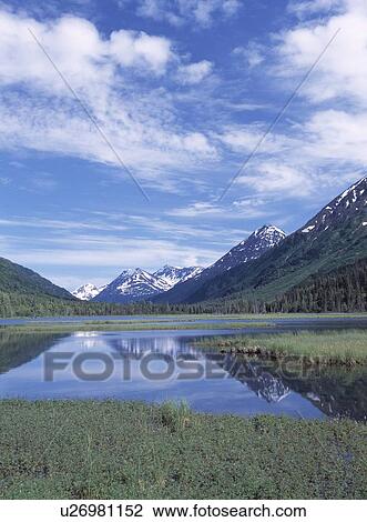 Tern Lake, Chugach Mountains, Alaska, USA View Large Photo Image Stock Image - Tern Lake, Chugach Mountains, Alaska, USA. Fotosearch