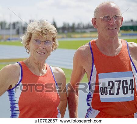 Stock Photo - Two race participants. Fotosearch