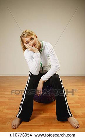 Picture - Woman feels discouraged. Fotosearch