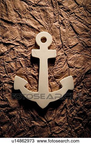 Stock Image - Anchor on textured background. Fotosearch
