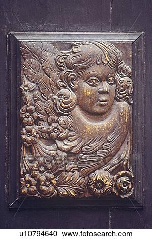 Angel door plaque View Large Photo Image Stock Image - Angel door plaque. Fotosearch