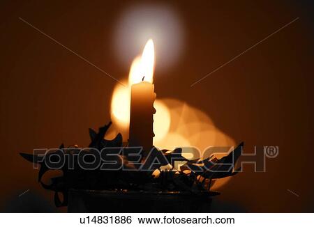 Stock Photograph - Burning Candles. Fotosearch