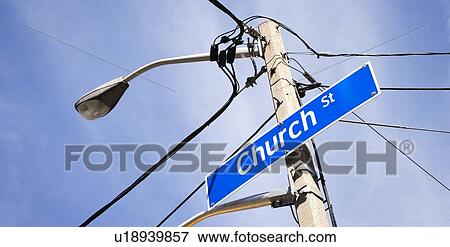 Church street View Large Photo Image Stock Photo - Church street. Fotosearch