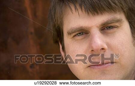 Stock Photo - Closeup of a man's face. Fotosearch
