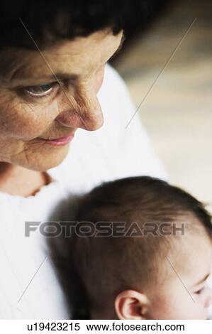 Grandmother with baby View Large Photo Image Stock Photography - Grandmother with baby. Fotosearch