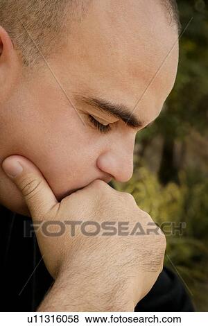 Man in thought View Large Photo Image Stock Photo - Man in thought. Fotosearch